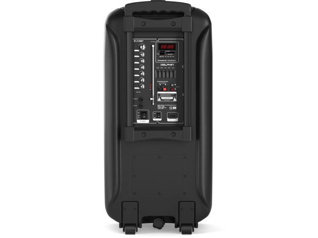 Dolphin Boxparty Dual 12 Portable Bluetooth Party Speakers with Microphone USB LED Lights Powerful Bass 5-Band Equalize and Hi-Fi Sound - image 2