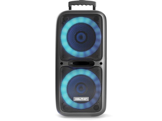 Dolphin Boxparty Dual 12 Portable Bluetooth Party Speakers with Microphone USB LED Lights Powerful Bass 5-Band Equalize and Hi-Fi Sound - image 4