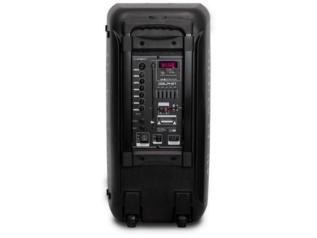Dolphin SP-2100RBT Portable Bluetooth Speaker on Wheels with Sound Activated Light Show