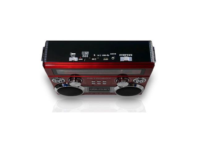 Dolphin SP-411BT Retro Bluetooth Radio with AM/FM/SW Rechargeable Battery USB SD AUX Telescoping Antenna Leather Handle–Speaker with Vintage Design Black - image 7