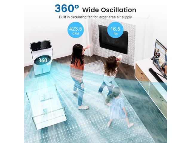 ARLIME Evaporative Air Cooler, 3-in-1 Portable Air Conditioner, AC Fan w/ 3 Modes, 24 Speeds Settings, 12H Timer & Remote Control, Swamp Cooler for...