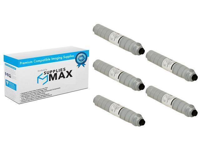 SuppliesMAX Compatible Replacement for Lanier 54555505 Toner Cartridge (5PK-1450 Grams-53000 Page Yield) (TYPE 8100D) (480-0034_5PK)