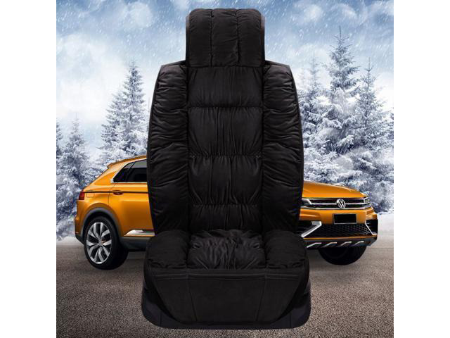 Universal Size Plush Car Seat Cover Set for 5 Seats Car Soft Cushion Car Front Back Seat - Gentleman black - Standard Version {one size}