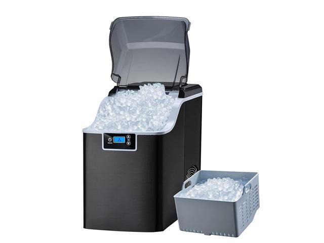 Ice Maker Nugget w Soft Chewable Ice, 44 lbs24 Hr Portable Nugget Ice Maker