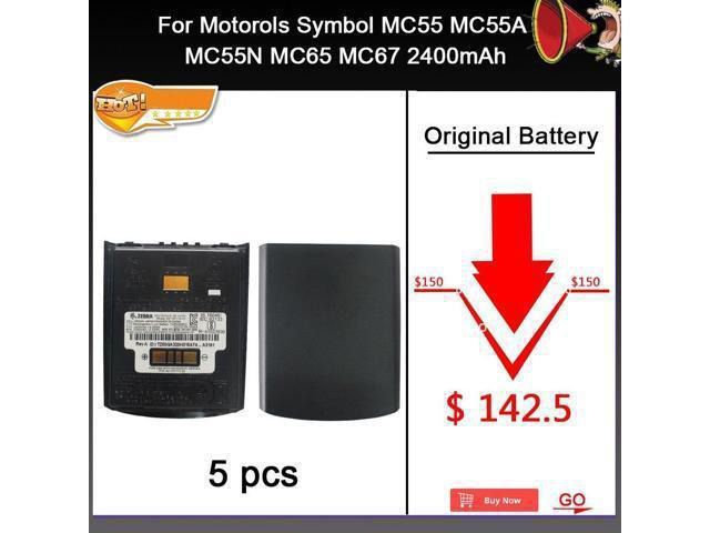 HOW-MARK 5pcs1lot 82-107172-02 Battery for Motorols MC55 MC55A MC55N MC65 MC67 2400mAh