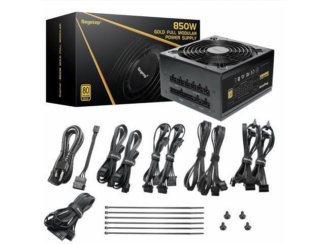 Segotep 850W Fully-Modular Gaming Power Supply 80 Plus Gold Certified PSU Kits