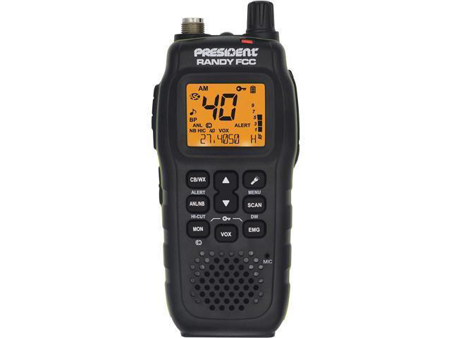 President Randy FCC Handheld or Mobile CB Radio with Weather Channel and Alerts
