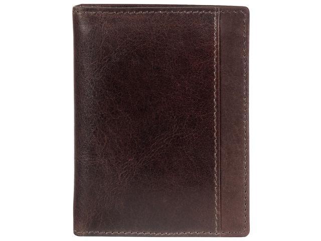 Mancini Casablanca Men's RFID Secure Unique Vertical Wing Wallet