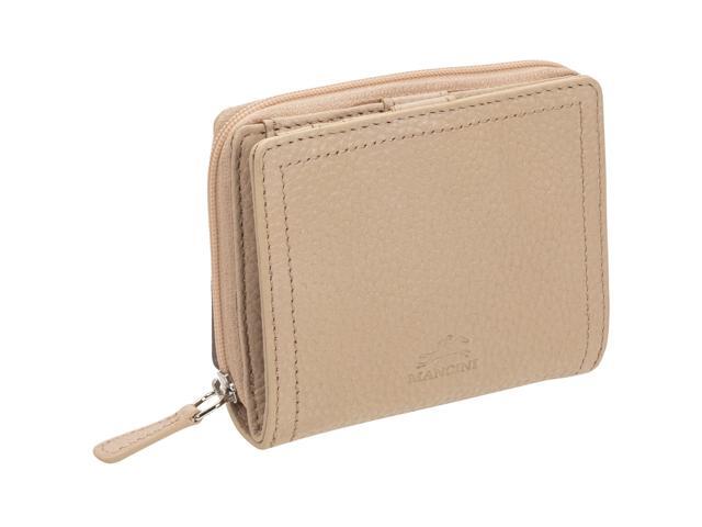 Mancini Pebbled Ladies RFID Small Clutch Wallet