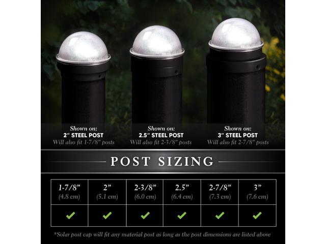 Classy Caps Black Chainlink Summit Solar Post Cap - 2 Pack