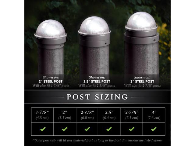Classy Caps Silver Chainlink Summit Solar Post Cap - 2 Pack