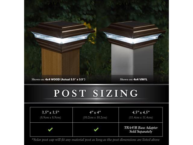 Classy Caps 4X4 Bronze Aluminum Imperial Solar Post Cap - 2 Pack