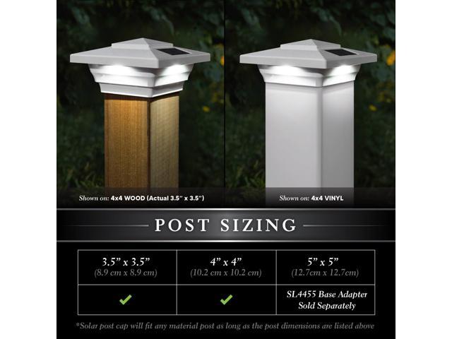 Classy Caps 4X4 White Pvc Windsor Solar Post Cap - 2 Pack