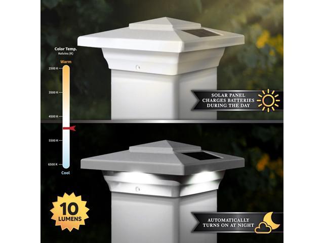Classy Caps 4X4 White Pvc Windsor Solar Post Cap - 2 Pack