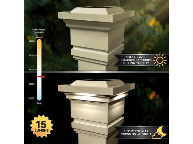 Classy Caps 4X4 Tan PVC Classy Solar Post Cap - 2 Pack