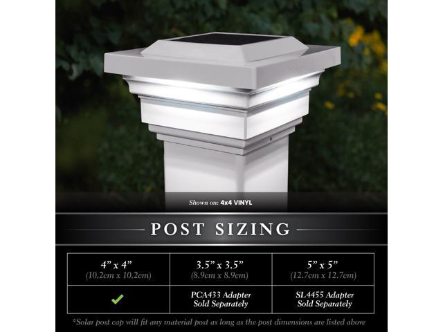 Classy Caps 4X4 White PVC Regal Solar Post Cap - 2 Pack