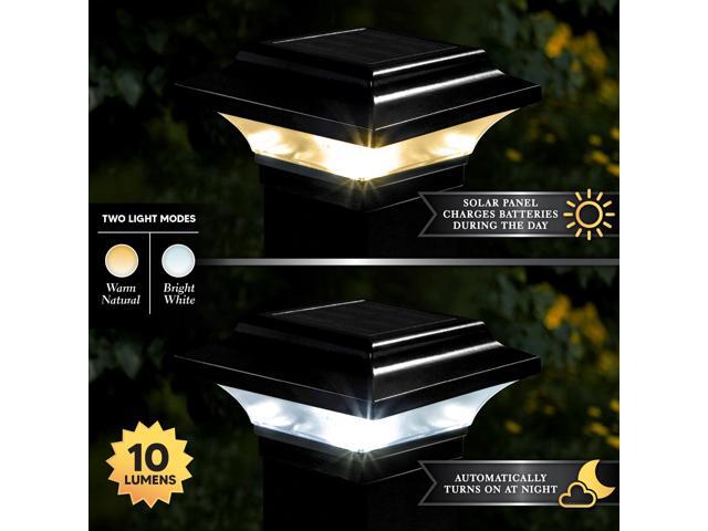 Classy Caps 2.5X2.5 Black Aluminum Imperial Solar Post Cap - 2 Pack