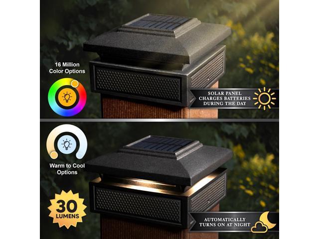 Classy Caps Lumineer Smart Solar Post Cap - 2 Pack
