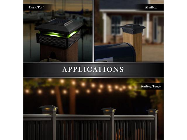 Classy Caps Lumineer Smart Solar Post Cap - 2 Pack