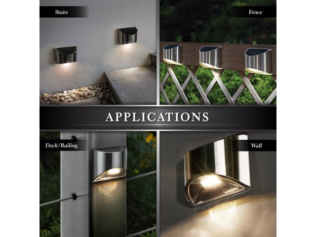 Classy Caps Stainless Steel Deck & Wall Light - 2 Pack
