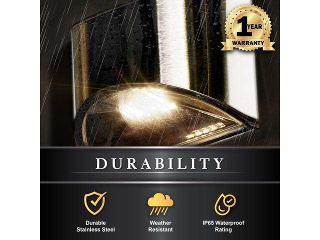 Classy Caps Stainless Steel Deck & Wall Light - 2 Pack