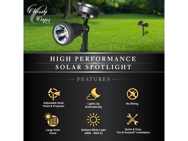 Classy Caps High Performance Solar Spotlight - 2 Pack