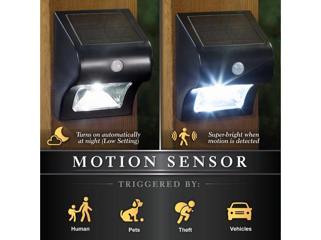 Classy Caps Solar Motion Sensor Deck & Wall Light - 2 Pack