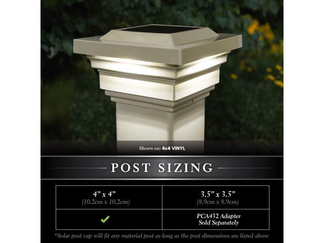 Classy Caps 4X4 Tan PVC Regal Solar Post Cap - 2 Pack