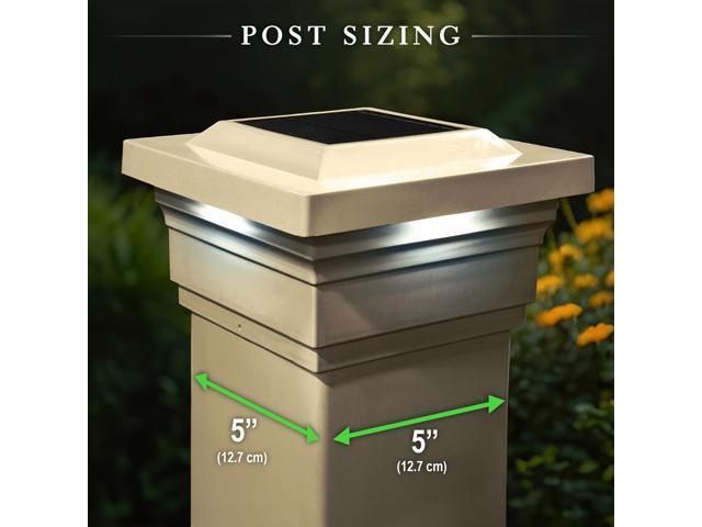 Classy Caps 5X5 Tan PVC Majestic Solar Post Cap - 2 Pack