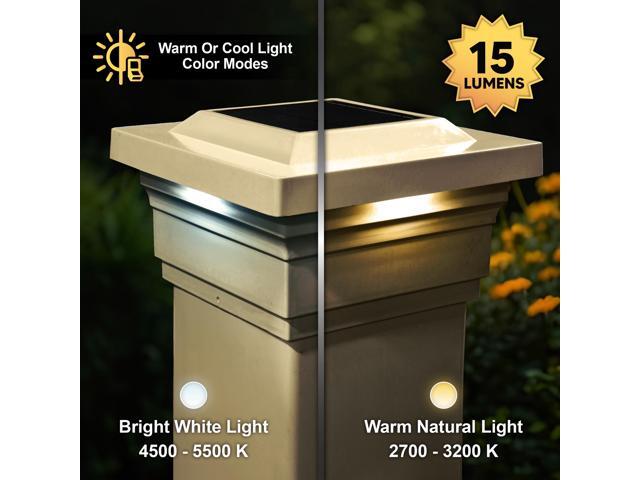 Classy Caps 5X5 Tan PVC Majestic Solar Post Cap - 2 Pack