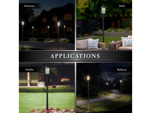 Classy Caps Black Aluminum Lamp Post Base