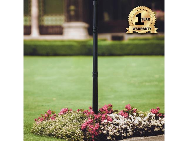 Classy Caps Black Aluminum Lamp Post Base