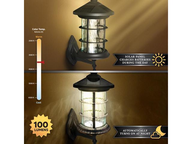 Classy Caps Black Aluminum Hampton Solar Lamp