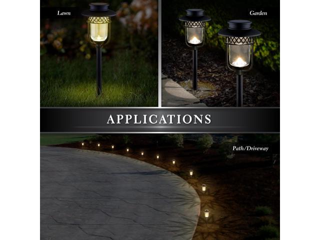 Classy Caps Black Stainless Steel Landscape, Path & Garden Light - 4 Pack