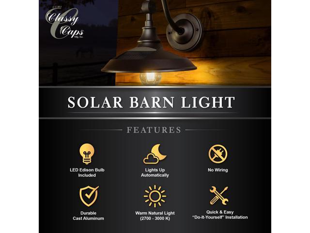 Classy Caps Dark Bronze Solar Barn Light