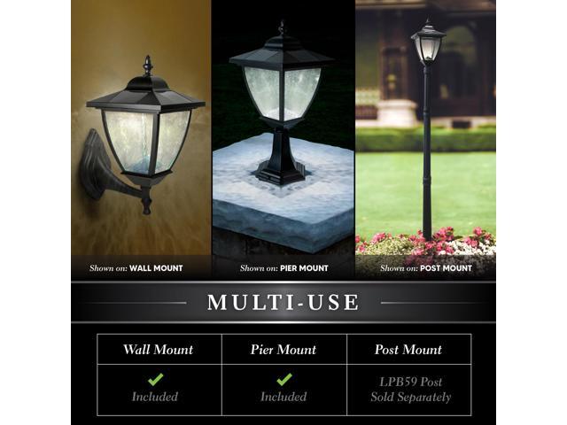 Classy Caps Black Aluminum Elegante Solar Lamp