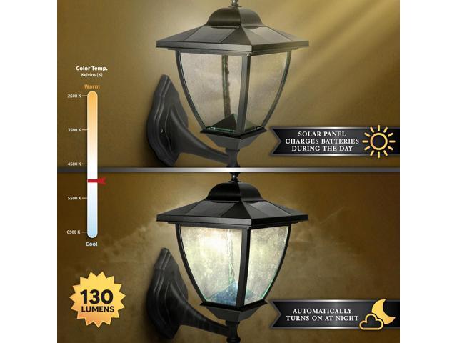 Classy Caps Black Aluminum Elegante Solar Lamp