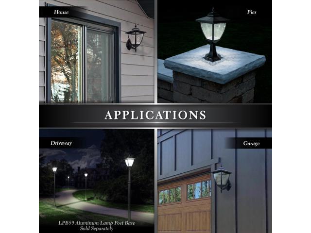 Classy Caps Black Aluminum Elegante Solar Lamp