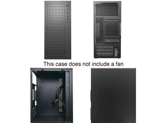 matx case,itx case,High Airflow Micro ATX PC Case, Support MATX, Mini-ITX, Micro ATX case Slim with USB2.0x2 I/O Port, Black Without Fans