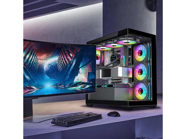 RGB Fans:6 pack 120mm PWM ARGB Case Fan with Fan Hub and Remote,Speed Control,PWM Control Fan for Computer Case and Liquid Cooling System