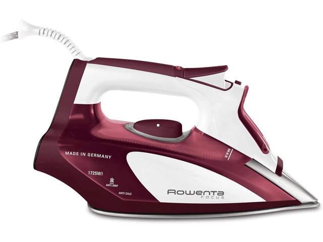Rowenta DW5081 1725-Watt Micro Steam Iron Stainless Steel Soleplate with Auto-Off, 400-Hole, Red