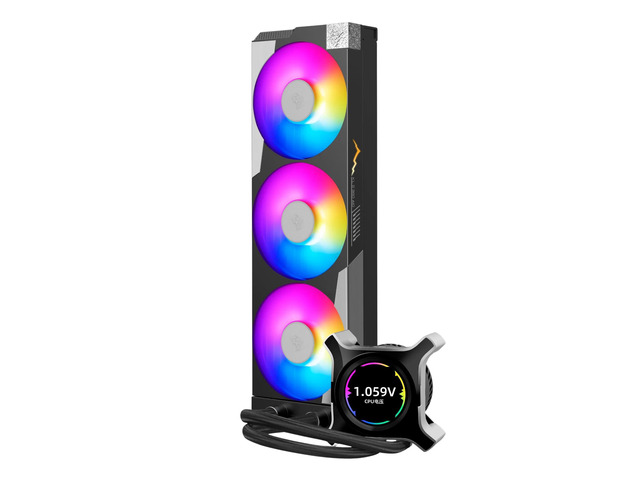 SEGOTEP KL-360 II Desktop AIO Liquid CPU Cooler - TDP 320W - 360mm Radiator - 3x120 ARGB Fans with 70mm Built-in PWM pump head fan - LCD Screen -...