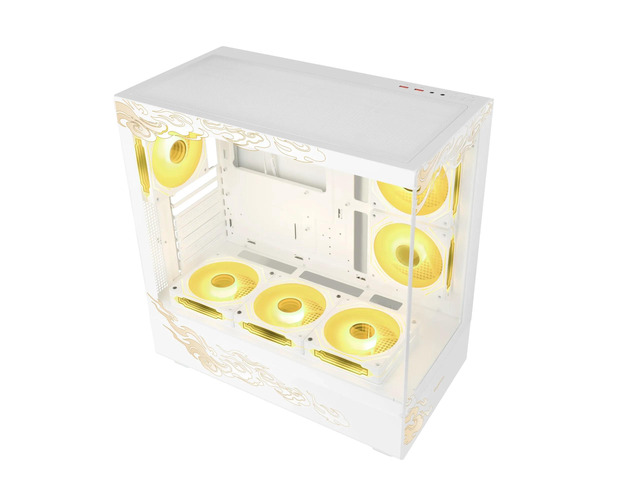 SEGOTEP Endura Pro- Special Loong Edition- Full View Dual Tempered Glass - Detachable Panels - ATX Gaming Mid Tower Computer Case - 6 PWM Fans...
