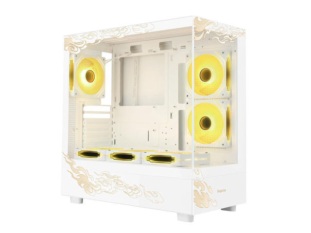 SEGOTEP Endura Pro- Special Loong Edition- Full View Dual Tempered Glass - Detachable Panels - ATX Gaming Mid Tower Computer Case - 6 PWM Fans...