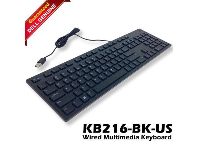 Dell KB216-BK-US Dell KB216 Keyboard - Cable Connectivity - USB Interface - English (US) - Play, Pause, Rewind, Fast-forward, Volume Control Hot...