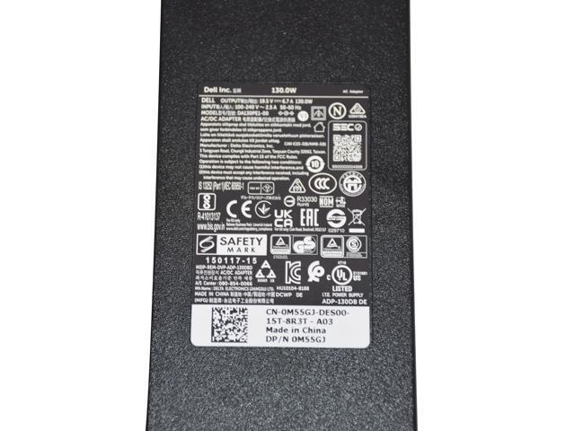 Dell DA130PE1-00 130W 6.7A 19.5V 7.4mm AC Power Adapter WRHKW 0WRHKW