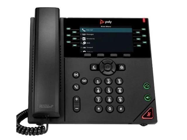 HP Poly OBi VVX 450 IP Phone and PoE-enabled, Corded Black VoIP Wall Mountable Desktop 1 x Network (RJ-45) PoE Ports Model 89B60AA