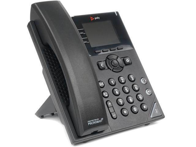 HP Poly OBi VVX 250 IP Phone Corded Corded Desktop Wall Mountable Black Model 89K69AA#ABA