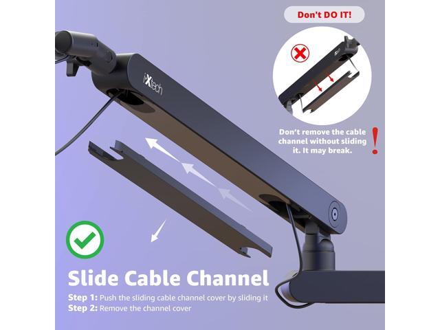IXTECH White Microphone Boom Arm Stand Low Profile Boom Arm Adjustable Mic Stand with Built In Cable Management 360° Swivel Mic Arm LIZARD WHITE...