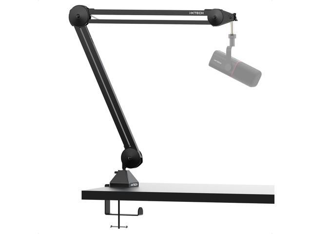 IXTECH Microphone Boom Arm Stand, Heavy Duty Adjustable Mic Stand with Cable Ties, Desk Mount Arm Stand for Gaming Streaming Podcasting Large